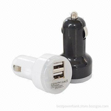 Dual USB Car Charger, 1800mAh Output Current, with Very Good Price and Quality